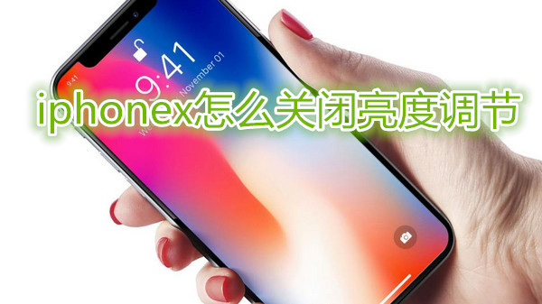 iphonex怎么关闭亮度调节
