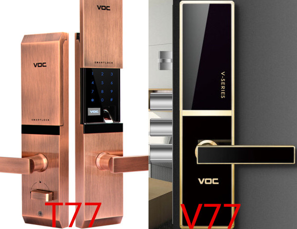 voc指纹锁v77和t77区别是什么