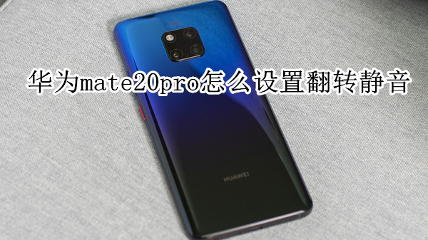 华为mate20pro怎么设置翻转静音