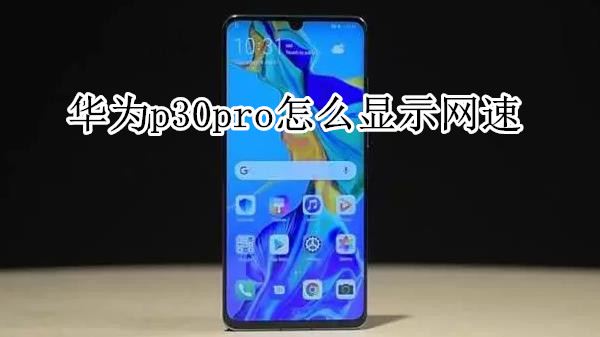 华为p30pro怎么显示网速