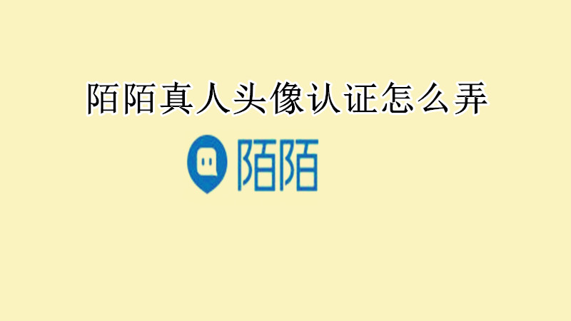 陌陌真人头像认证怎么弄