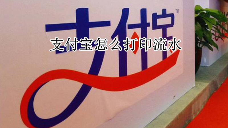 支付宝怎么打印流水