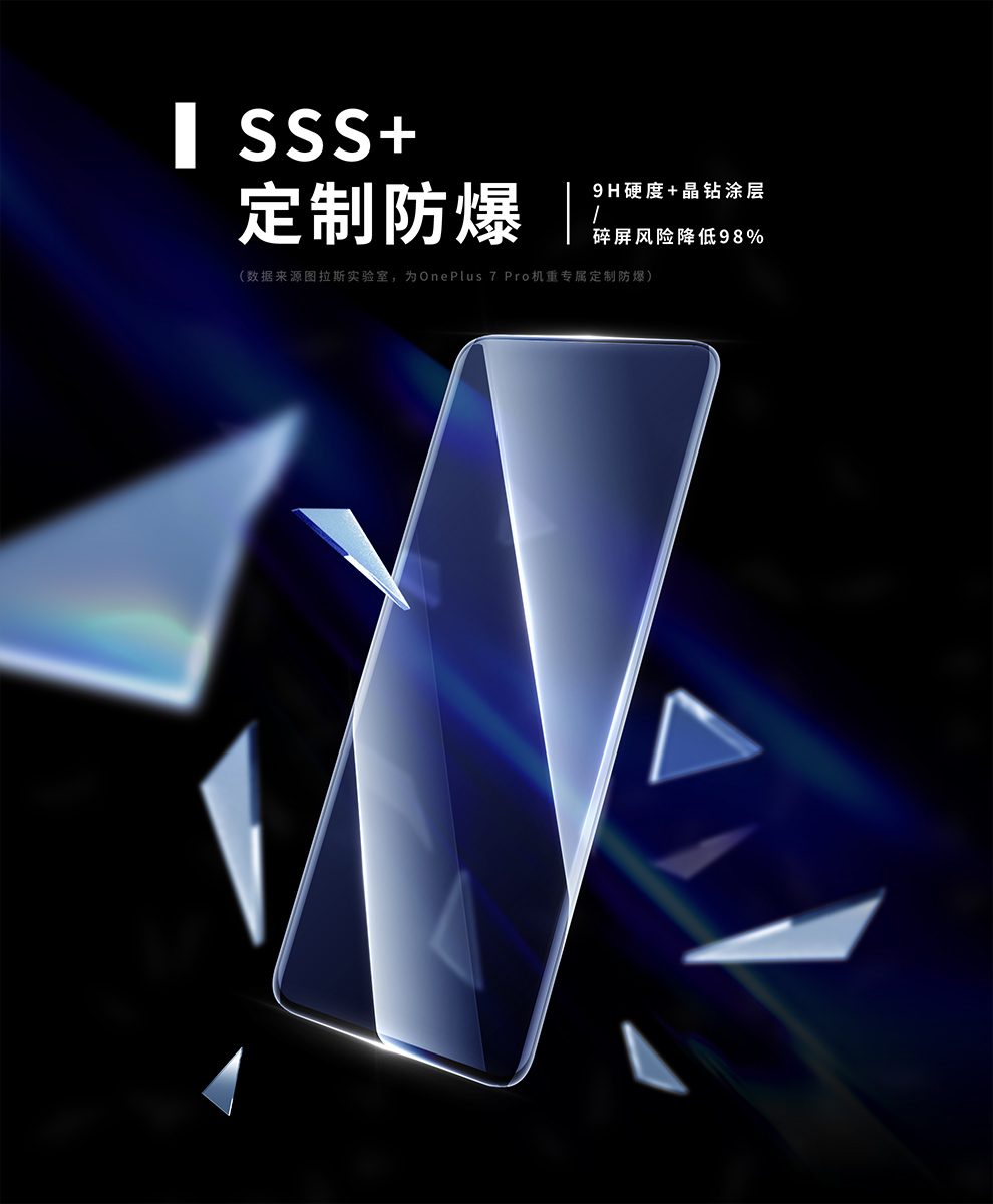 图拉斯一加7pro钢化膜图片