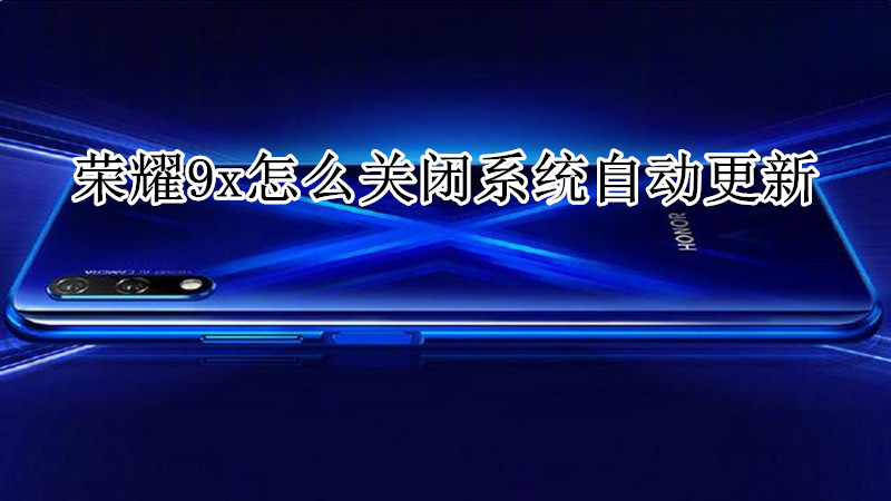 荣耀9x怎么关闭系统自动更新
