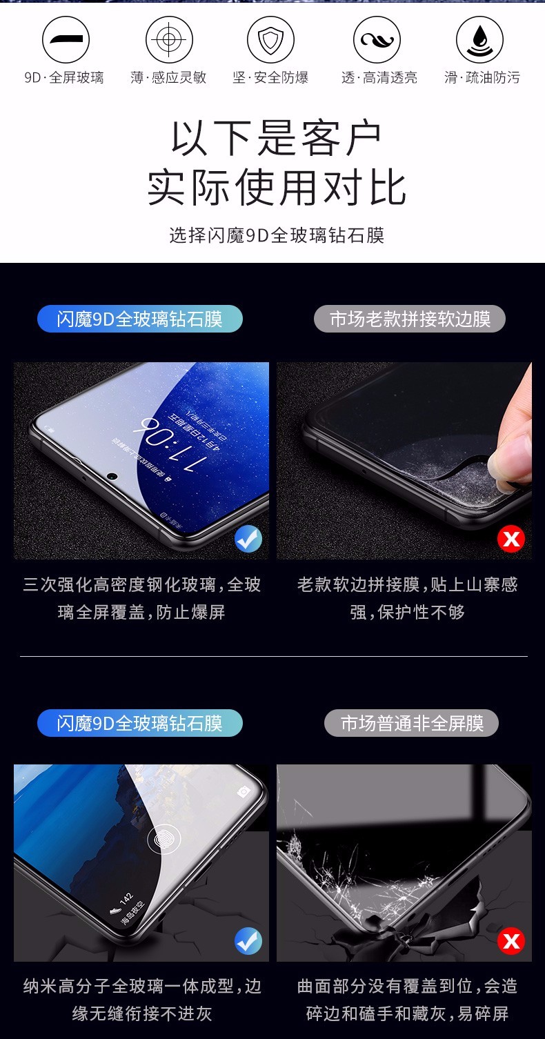 闪魔华为nova5pro钻石膜图片