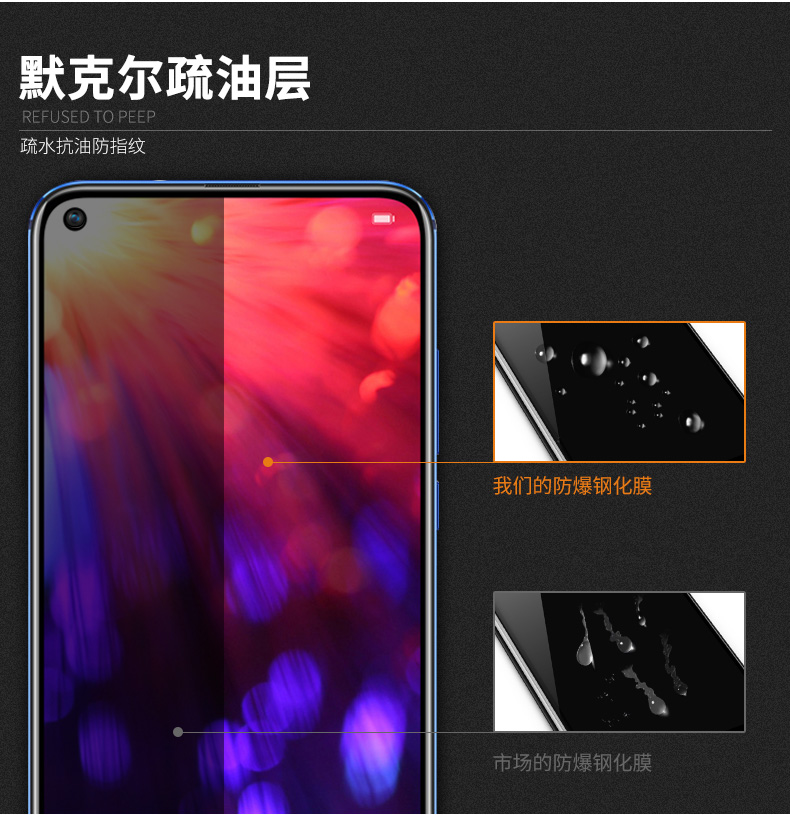 易京YJING荣耀V20钢化膜图片