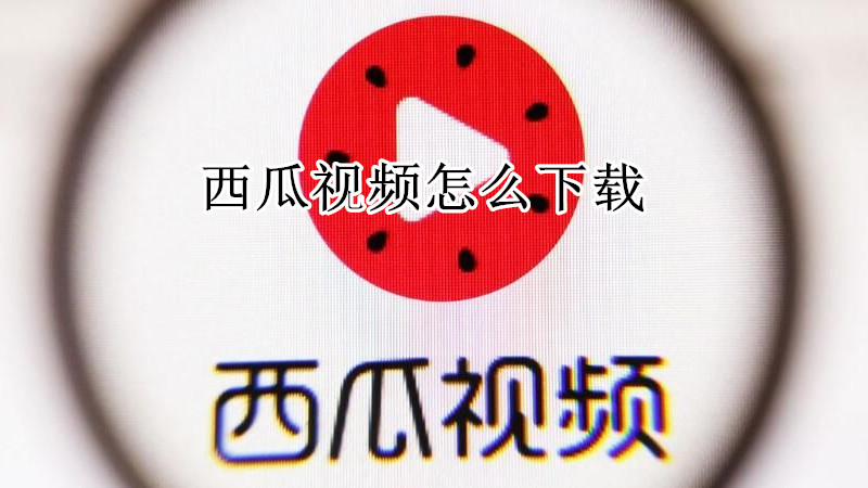 西瓜视频怎么下载