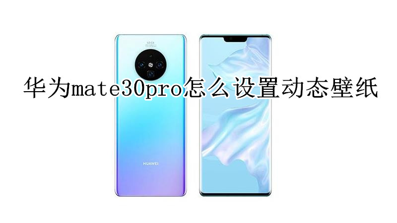 华为mate30pro怎么设置动态壁纸