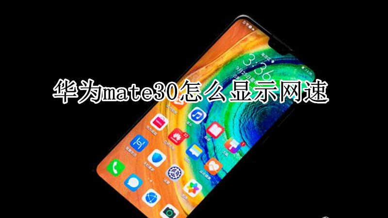 华为mate30怎么显示网速