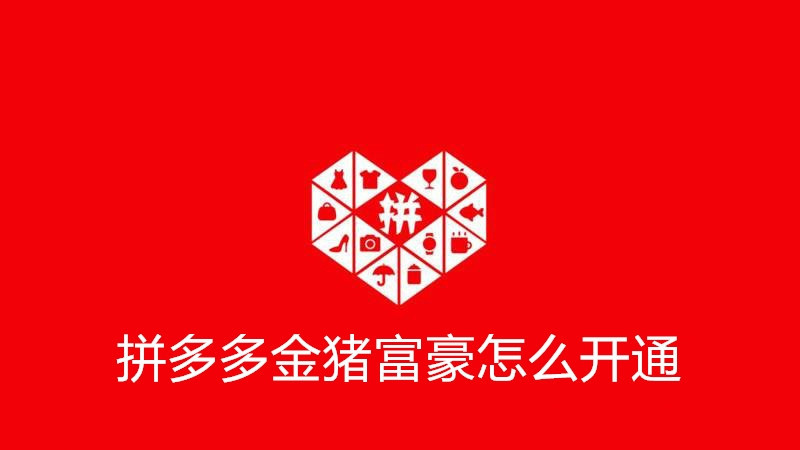 拼多多金猪富豪怎么开通