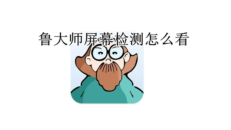 鲁大师屏幕检测怎么看