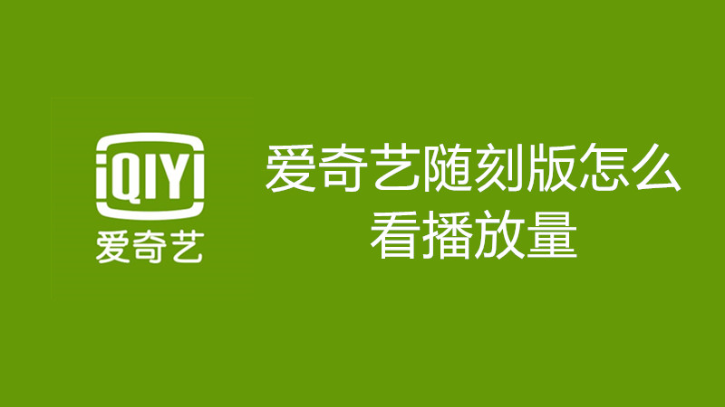 爱奇艺随刻版怎么看播放量