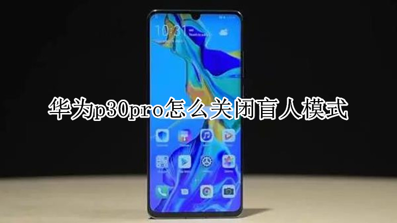 华为p30pro怎么关闭盲人模式