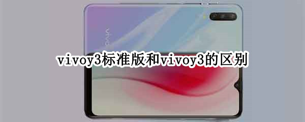 vivoy3标准版和vivoy3的区别