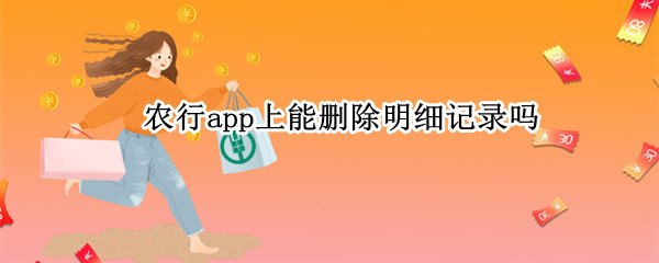 农行app上能删除明细记录吗