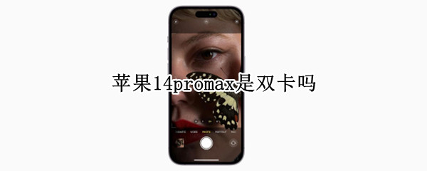 苹果14promax是双卡吗