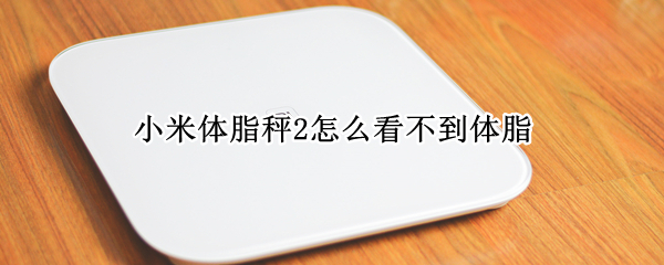 小米体脂秤2怎么看不到体脂