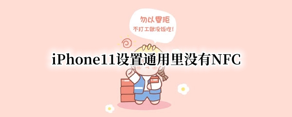 iPhone11设置通用里没有NFC