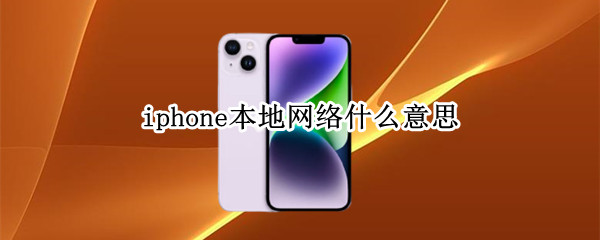 iphone本地网络什么意思