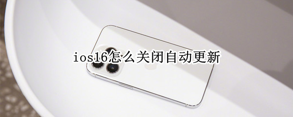 ios16怎么关闭自动更新