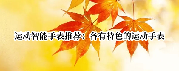 运动智能手表推荐：各有特色的运动手表