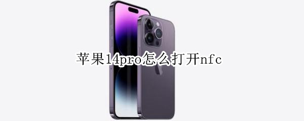 苹果14pro怎么打开nfc