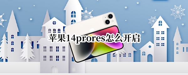 苹果14prores怎么开启