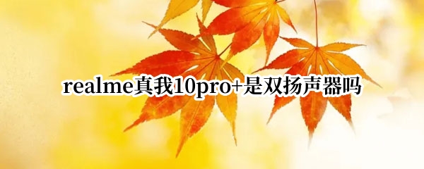 realme真我10pro+是双扬声器吗
