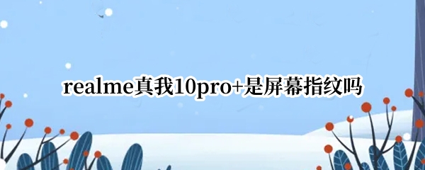 realme真我10pro+是屏幕指纹吗