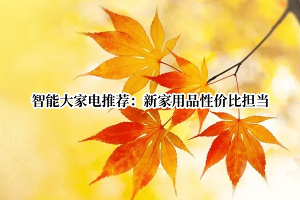 智能大家电推荐：新家用品性价比担当
