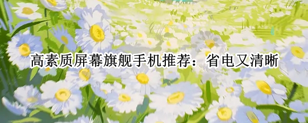 高素质屏幕旗舰手机推荐：省电又清晰