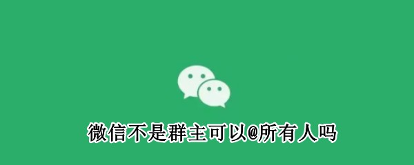 微信不是群主可以@所有人吗