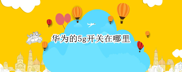 华为的5g开关在哪里