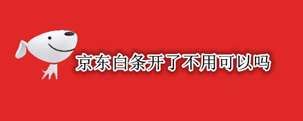 京东白条开了不用可以吗