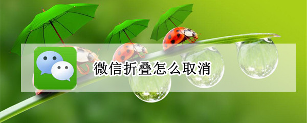 微信折叠怎么取消