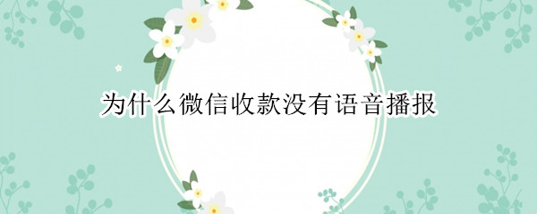 为什么微信收款没有语音播报