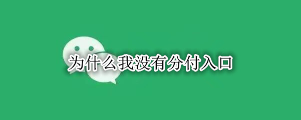 为什么我没有分付入口
