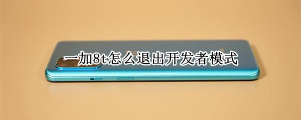 一加8t怎么退出开发者模式