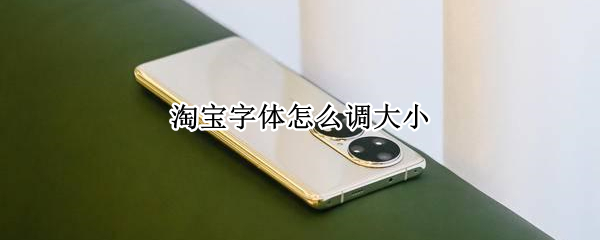 淘宝字体怎么调大小