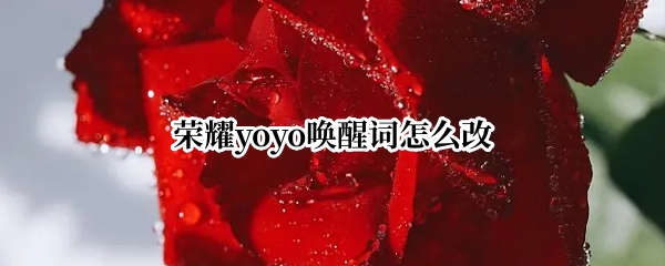 荣耀yoyo唤醒词怎么改