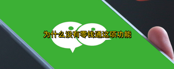 为什么没有零钱通这项功能