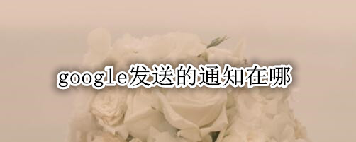 google发送的通知在哪